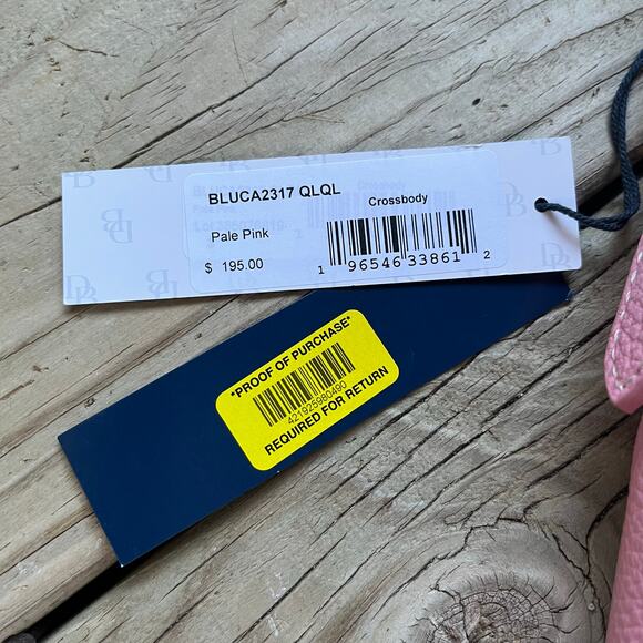 Dooney & Bourke Lucca Pale Pink Pebbled Leather Crossbody Bag. NEW - Picture 11 of 13